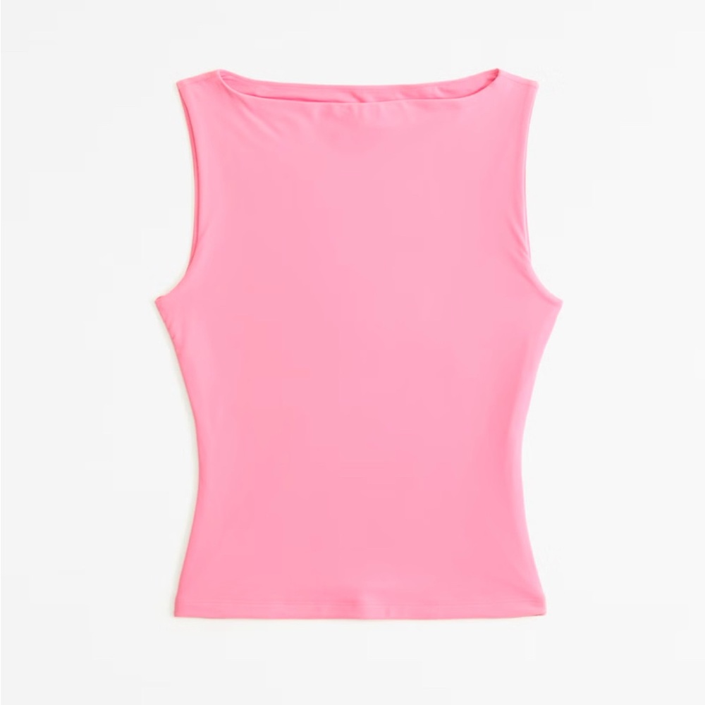 A+F soft matte seamless slash top in pink